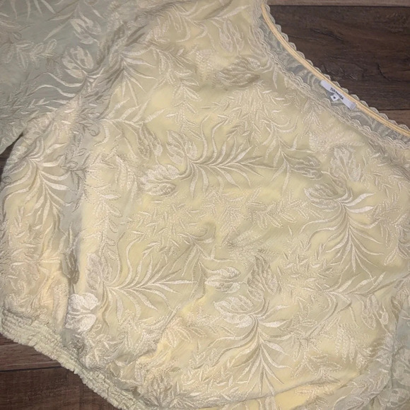 Tularosa yellow Tilly embroidered top M $150 spring boho revolve floral - Picture 5 of 7
